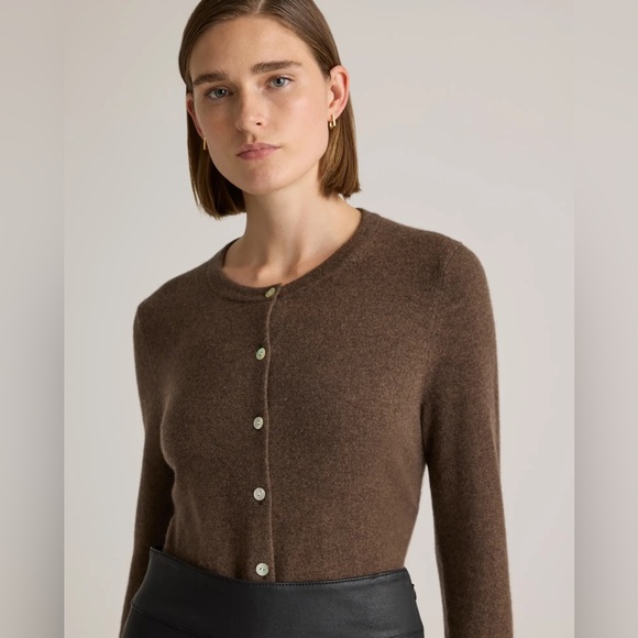 Quince Brown Cashmere Sweater, Size Small, NWT - Picture 2 of 6